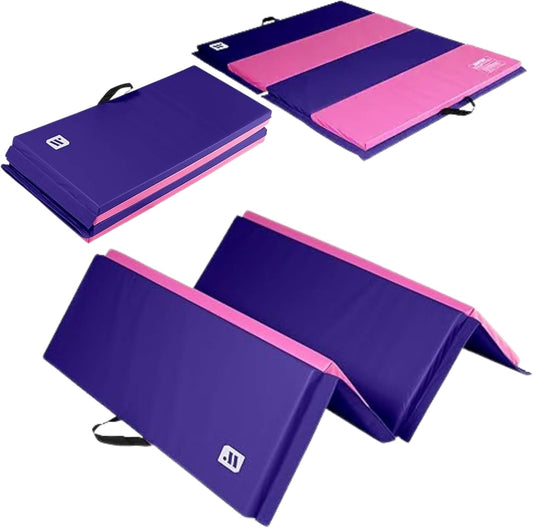 - 4 Ft X 6 Ft X 2 - Personal Fitness & Exercise Mat for Home Workout - Lightweight and Folds for Carrying – All Purpose Gym Mat – Thick Mat for Yoga, Pilates, Stretches, Floor Exercises